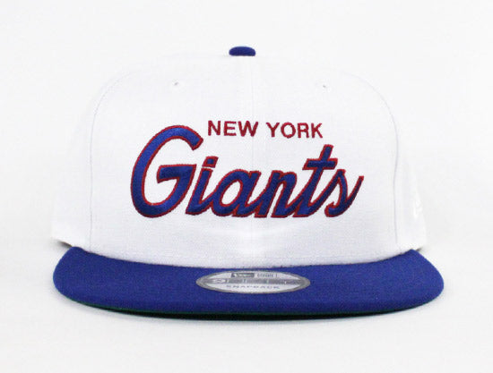 New York Giants New Era 9Fifty Snapback Hat (White Green Under Brim)