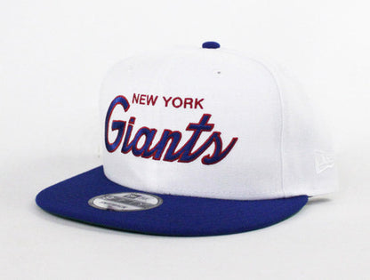 New York Giants New Era 9Fifty Snapback Hat (White Green Under Brim)