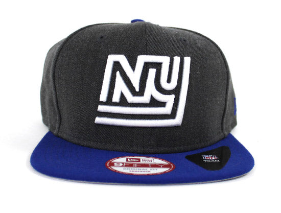 New York Giants New Era 9Fifty Snapback Hats (Gray Blue Gray Under Brim)