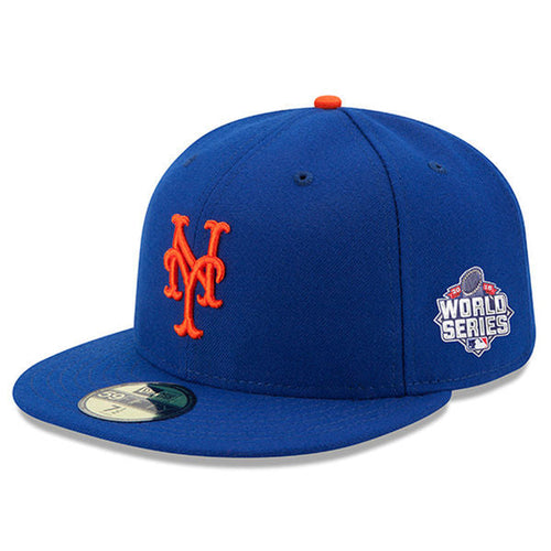 New York Mets MLB 2015 59FIFTY World Series Patch Hats (ROYAL BLUE)