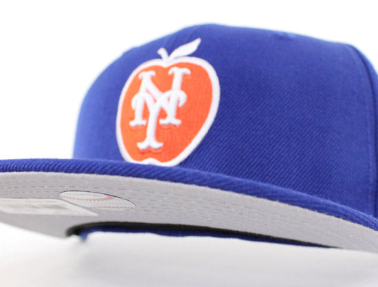 New York Mets New Era 59Fifty Fitted Hats (Big Apple Gray Under Brim)