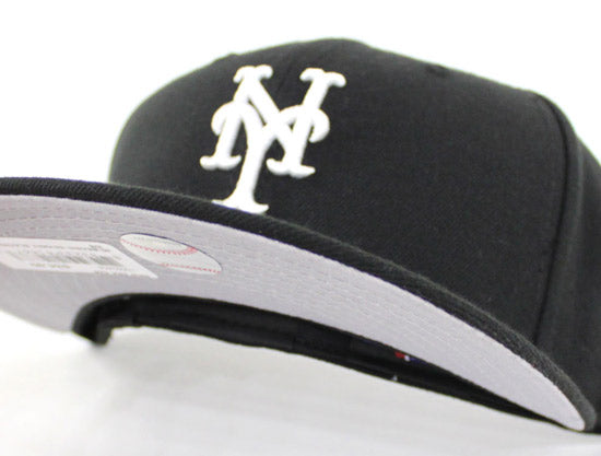 New York Mets New Era 59Fifty Fitted Hats (Black White GRAY UNDER BRIM)