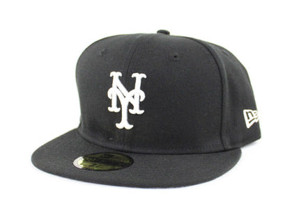 New York Mets New Era 59Fifty Fitted Hats (Black White GRAY UNDER BRIM)