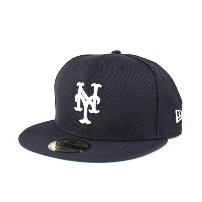 New York Mets New Era 59Fifty Fitted Hats (NAVY GREEN UNDER BRIM NY YANKEES COLOR METS)