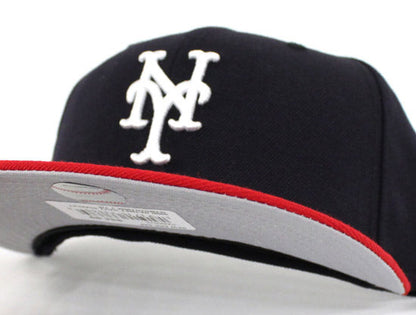 New York Mets New Era 59Fifty Fitted Hats (Navy Red Gray Under Brim)