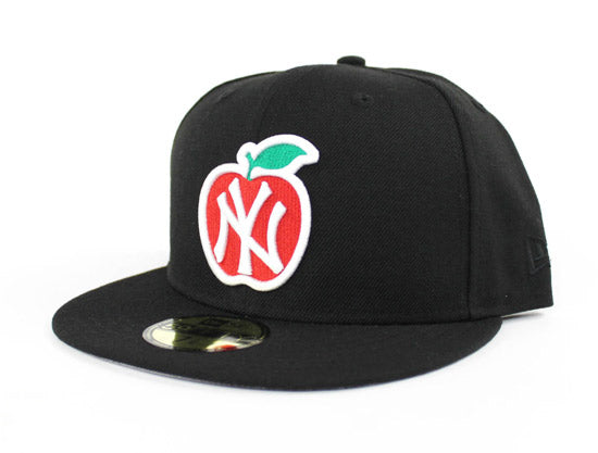 New York Yankees New Era 59Fifty Fitted Hat (Big Apple Black Gray Under Brim)