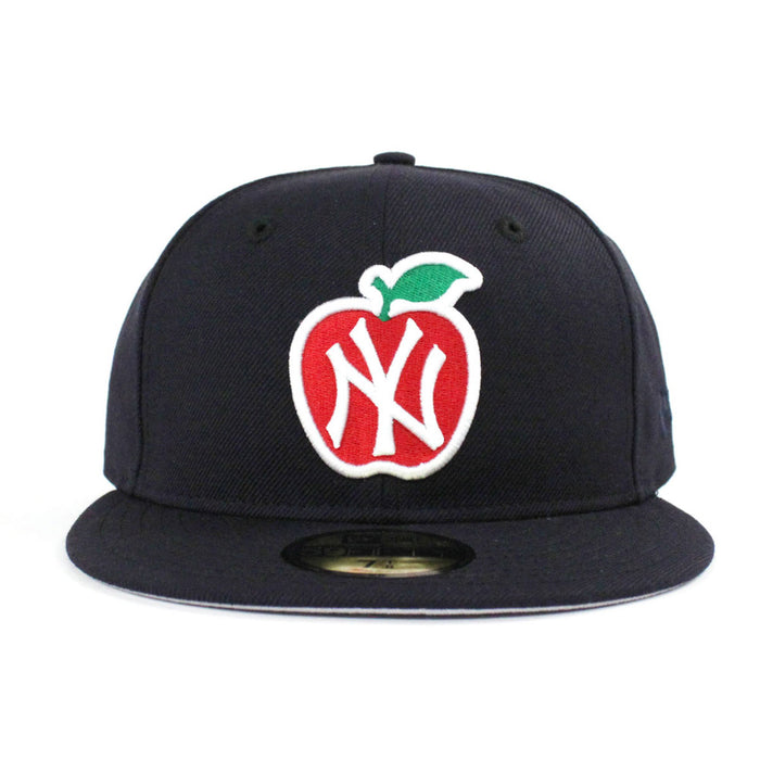New York Yankees New Era 59Fifty Fitted Hat (Big Apple Navy Gray Under Brim)