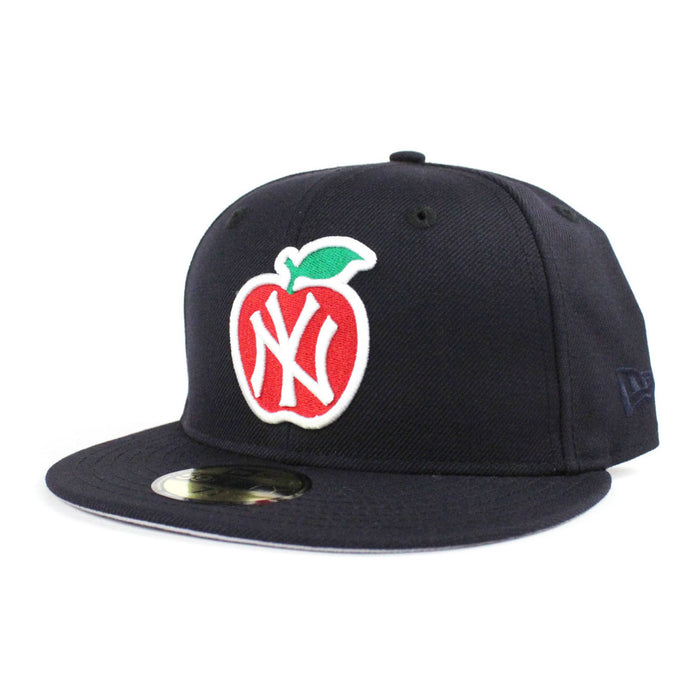 New York Yankees New Era 59Fifty Fitted Hat (Big Apple Navy Gray Under Brim)
