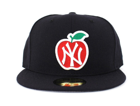 New York Yankees New Era 59Fifty Fitted Hat (Big Apple Navy Gray Under Brim)
