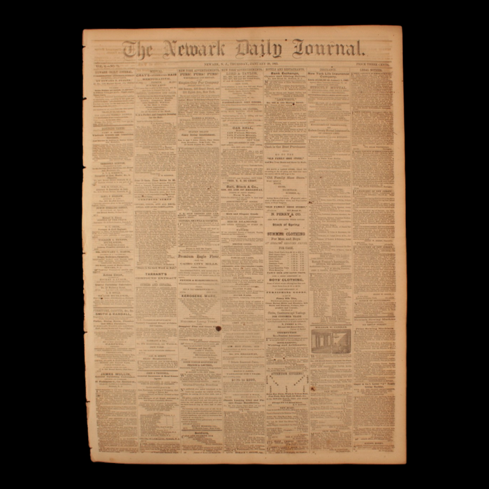 Newark Daily Journal, Civil War Issues