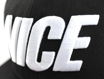 NICE New Era 9fifty Snapback Hat (BLACK WHITE  GRAY UNDER BRIM)