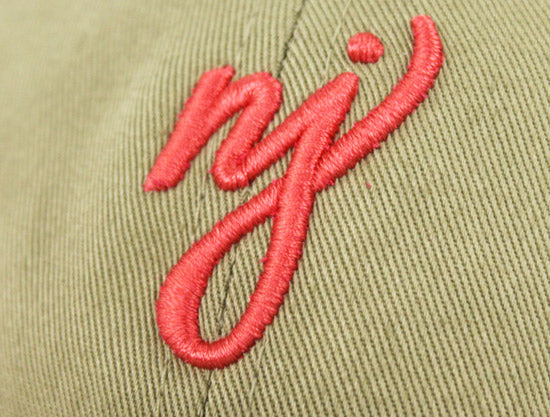 NJ Dad Hat (Khaki Salmon Pink)