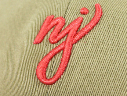 NJ Dad Hat (Khaki Salmon Pink)