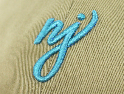 NJ Dad Hat (Khaki Shark Tail Blue)