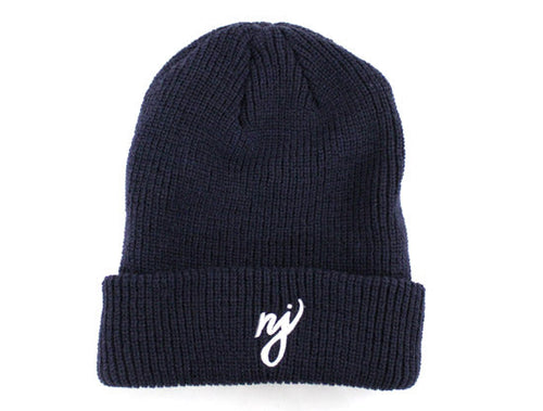 NJ Script Beanie (Navy)