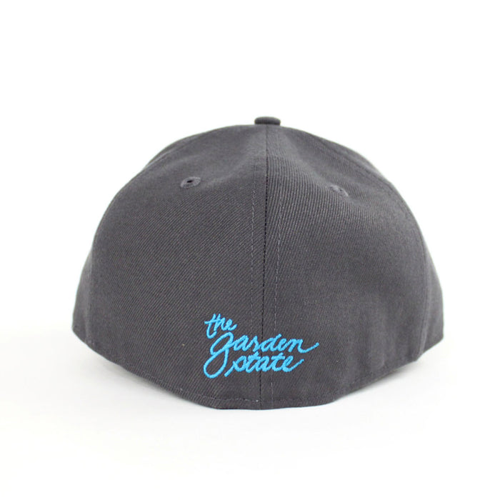 NJ Script New Era 59Fifty Fitted Hat (Dark Gray Teal)