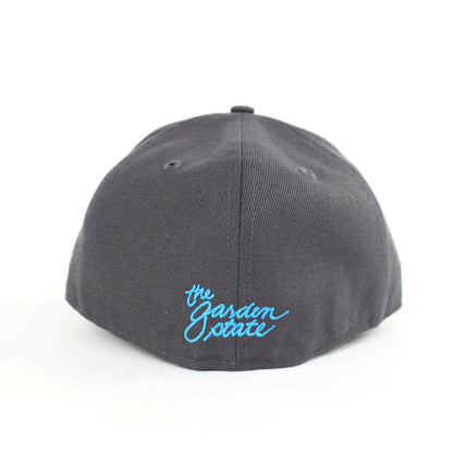 NJ Script New Era 59Fifty Fitted Hat (Dark Gray Teal)