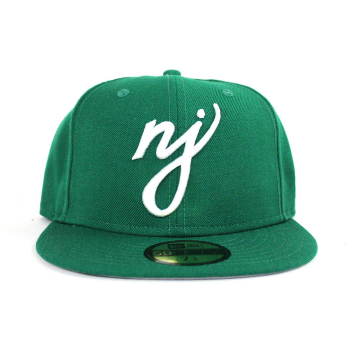 NJ Script New Era 59Fifty Fitted Hat (Kelly Green Gray Under Brim)
