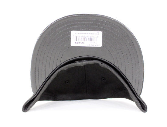NJ Script New Era 59Fifty Fitted Hats (Black On Black Vigan Leather Under Brim)