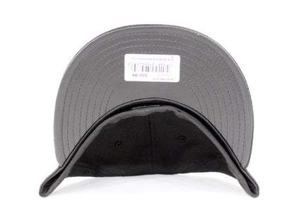NJ Script New Era 59Fifty Fitted Hats (Black On Black Vigan Leather Under Brim)