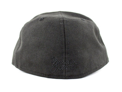 NJ Script New Era 59Fifty Fitted Hats (Black On Black Vigan Leather Under Brim)