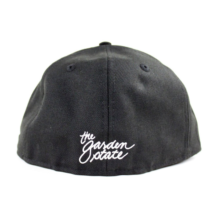 NJ Script New Era 59Fifty Fitted Hats (BLACK WHITE GREY UNDER BRIM)