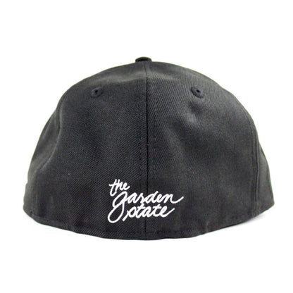 NJ Script New Era 59Fifty Fitted Hats (BLACK WHITE GREY UNDER BRIM)