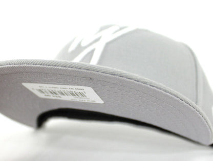 NJ Script New Era 59Fifty Fitted Hats (Gray White Gray Under Brim)