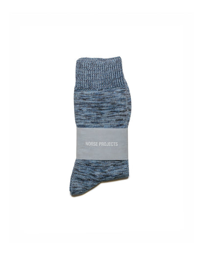 lost & found Norse Projects Norse Projects Bjarki Cotton Twist Sock Steel Blue