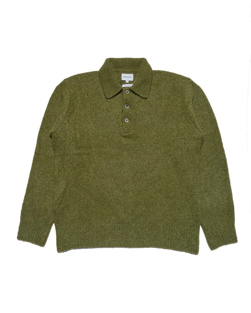 lost & found Norse Projects Norse Projects Rasmus Relaxed Brushed Polo Ivy Green