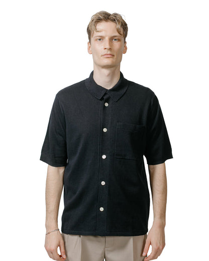 lost & found Norse Projects Norse Projects Rollo Cotton Linen SS Shirt Dark Navy