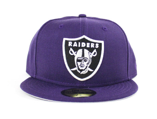Oakland Raiders New Era 59Fifty Fitted Hat (Purple Gray Under Brim)