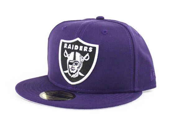 Oakland Raiders New Era 59Fifty Fitted Hat (Purple Gray Under Brim)