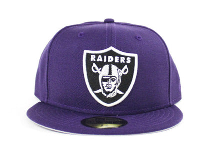Oakland Raiders New Era 59Fifty Fitted Hat (Purple Gray Under Brim)