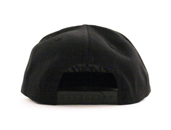 Old School NJ Snapback Hat (Black Red Green Under brim)