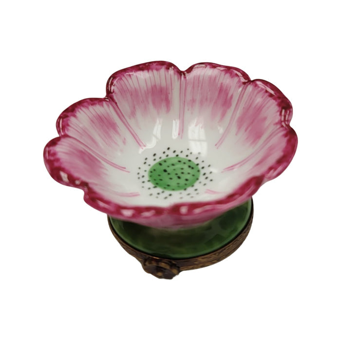 Open Flower Bud Limoges Box Porcelain Limoges valentine rose garden French Trinket Box