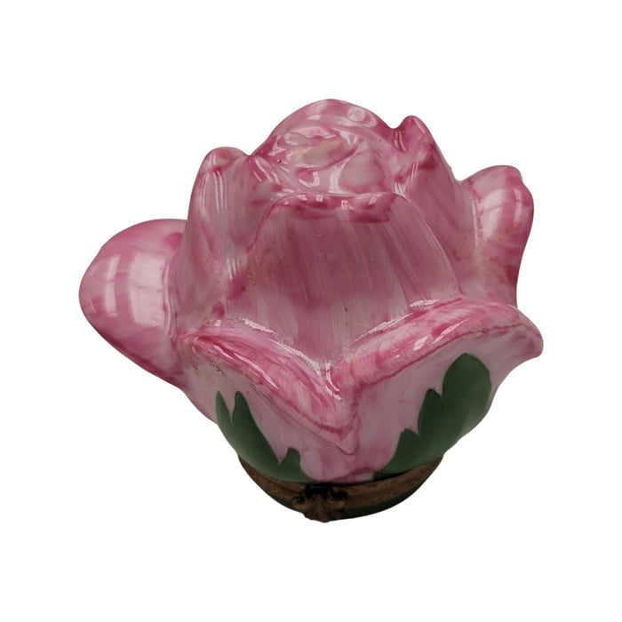 Open Rose Bud Porcelain Box Porcelain Limoges valentine rose garden French Trinket Box