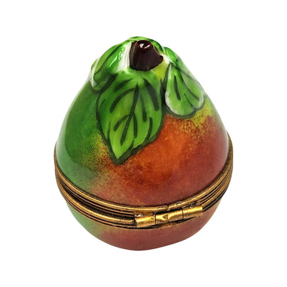 Elegant Pear Limoges Box Porcelain Limoges fruit vegetables French Trinket Box