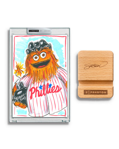 Original Art Sketch Slab- Schwarbomb Philly Tuxedo Gritty
