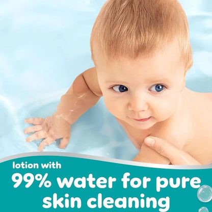 Pampers 99% Water Plastic Free Baby Wipes 12x60 pcs - ebebek