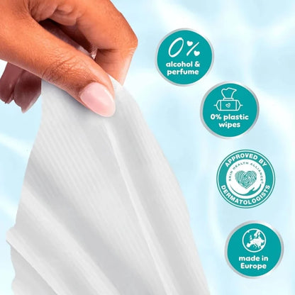 Pampers 99% Water Plastic Free Baby Wipes 12x60 pcs - ebebek
