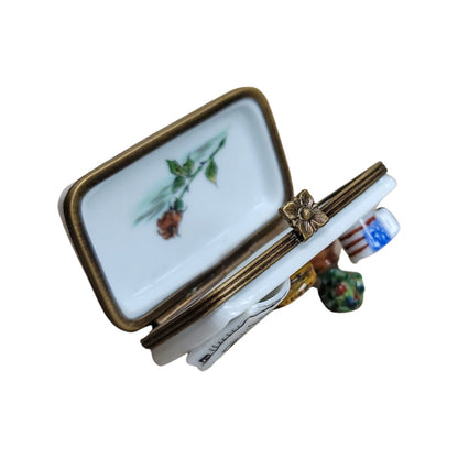 Coffee and Pancake Elegance Porcelain Limoges Food French Trinket Box