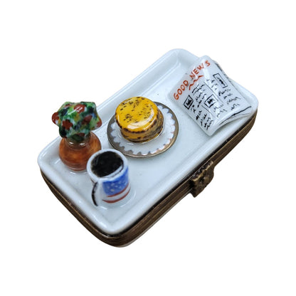 Coffee and Pancake Elegance Porcelain Limoges Food French Trinket Box