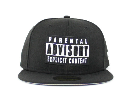 Parental Advisory Label New Era 59Fifty Fitted Hat (Gray Under Brim)