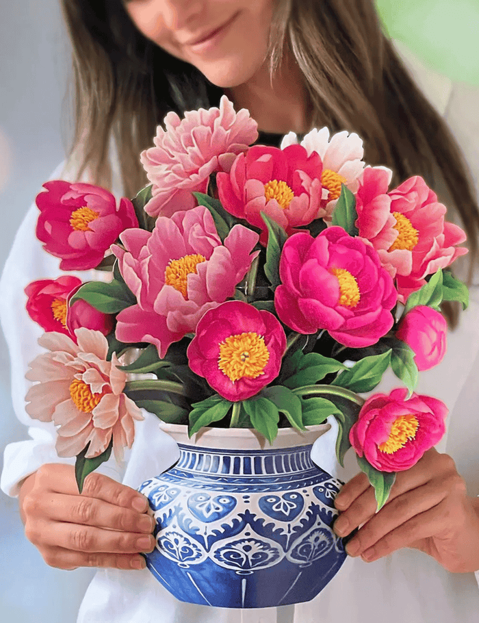 Peony Paradise Pop-Up Flower Bouquet Card