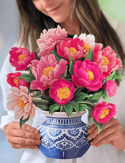 Peony Paradise Pop-Up Flower Bouquet Card