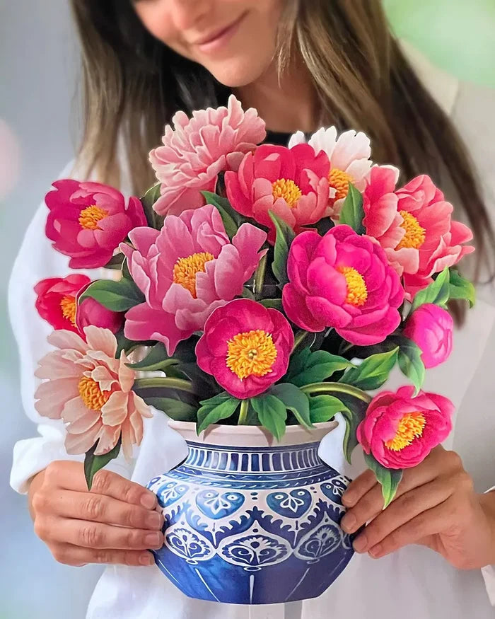 Peony Paradise Pop-Up Flower Bouquet Card
