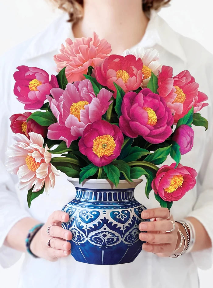 Peony Paradise Pop-Up Flower Bouquet Card