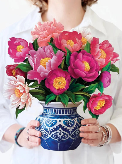 Peony Paradise Pop-Up Flower Bouquet Card