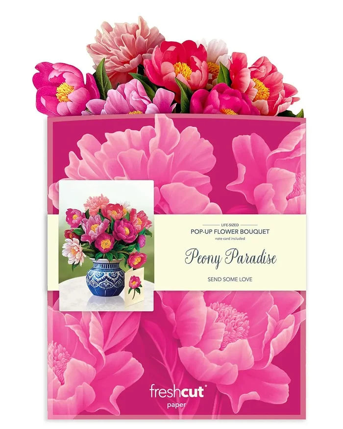 Peony Paradise Pop-Up Flower Bouquet Card